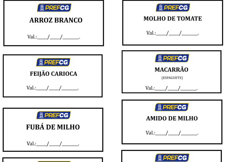Etiquetas de Identificação